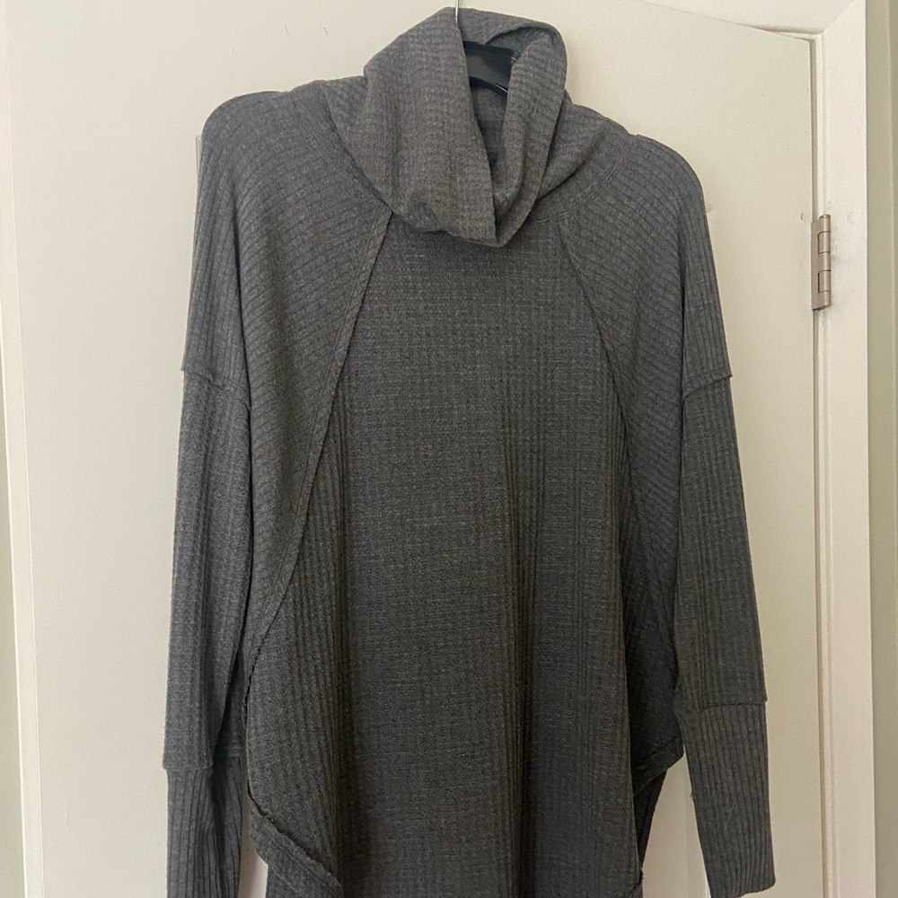 Dark gray turtleneck